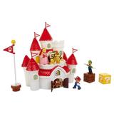 Nintendo Super Mario Deluxe Mushroom Kingdom Castle Playset with 5 2.5 Articulated Action Figures & 4 Accessories (Includes Mario Luigi Princess Peach Bowser)