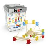 Guidecraft Texo 100 Piece Set - 3D Geometric Designs Educational Interlocking Shapes- Architectural Building-Bricks STEM Toys For Kids