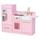 Teamson Kids Little Chef Charlotte Modern Play Kitchen with Free-Standing Refrigerator Separate Kitchenette Unit &amp; Interactive Features Pink