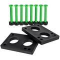 Cal 7 Skateboard 1/4 Riser Pads and 1.5 Hardware (Green)