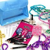 Bunco Game Kit w Pouch and Bonus DICE Mardi Gras Beads