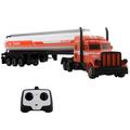 Vokodo RC Semi Truck And Fuel Trailer 18 Inch 2.4Ghz Fast Speed 1:16 Scale Electric Oil Hauler Rechargeable Remote Control Kids Big Rig Toy Carrier Vehicle Cargo Car Great Gift For Children Boys Girls