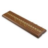 Sterling Games 12 inch Wooden Double Track Cribbage with Rich Italian Inlaid 2 Players