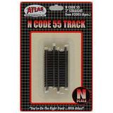 Atlas N Scale Code 55 2 Straight 6-Pack Model Train Track