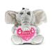 Dollibu Happy Mother Day Stuffed Animal Heart Message for best Mommy Grandma Wife Step Mom Mama - Cute Soft Adorable Sentiment Plush Teddy Bear - Surprise Present Gift Arrangement - Elephant