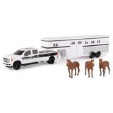 Ford 1:32 Scale F-350 Pickup with Horse Trailer and Horses