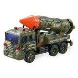 Mega Militia Friction Powered Military Missle Launcher Truck With Lights And Sound