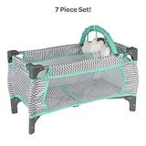 Adora Metal Baby Doll Crib Zig Zag Deluxe Pack N Play Fits Dolls up to 20 inches