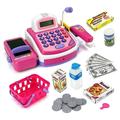 Pretend Play Electronic Cash Register Toy Realistic Actions and Sounds