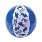 Blue Autograph Grad Beach Ball - Party Favors - 12 Pieces