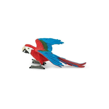 Safari Ltd. Green-Winged Macaw Figurine - Lifelike 4.5 Model Figure - Educational Toy for Boys Girls and Kids Ages 3+
