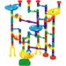 Marble Genius Marble Run - Maze Track or Race Game for Adults Teens Toddlers or Kids Aged 4-8 years old 130 Complete Pieces (80 Translucent Marbulous Pieces + 50 Glass-Marble Set) Starter Set