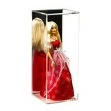Deluxe Acrylic Figurine Display Case with Mirror and UV Protection for Doll Bobblehead Action Figure or Collectible Toy Figure (A017-MB)