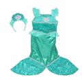 Melissa & Doug Mermaid Costume Role Play Set - Gown With Flared Tail Seashell Tiara