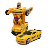 Toysery Robot Transforming Car - bumblebee transformer Toy Car with Realistic Engine Sounds LED Lights | Car Robot Transformer | Car Robot toys