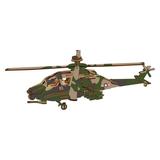 Apache Helicopter Model Kit - Wooden Laser-Cut 3D Puzzle (82 Pcs)