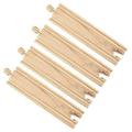 Conductor Carl 6 Straight Track Pack for Wooden Toy Trains (4 Pack)