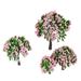 4 Pieces Model Trees Train Layout Garden Scenery White and Pink Flower Trees Miniature Pink