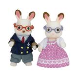 Calico Critters Hopscotch Rabbit Grandparents Set of 2 Collectible Doll Figures