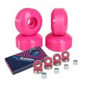 Cal 7 52mm 99a Longboard Flywheels + ABEC 7 Bearings and Spacers (Pink)