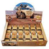 International MXT-MV Husky Military Trucks Diecast Car Package - Box of 12 assorted 4.5 Inch Scale Diecast Model Cars