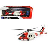 New Ray Sikorsky HH-60J Jayhawk Helicopter Red and White United States Coast Guard Sky Pilot Series 1/60 Diecast Model