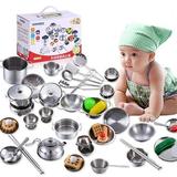 25 Pack Stainless Steel Children Kitchen Cooking Toys High Quality Children Kitchen Palysets Toys