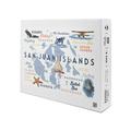 San Juan Islands Washington Typography and Icons (1000 Piece Puzzle Size 19x27 Challenging Jigsaw Puzzle for Adults and Family Made in USA)