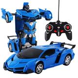 Tailored 1ï¼š18 Electric Remote Control Car1 Button Remote Control Deformable Vehicle Robot