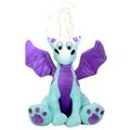 Teal and Purple Medieval Princess Dragon Plush with Crown
