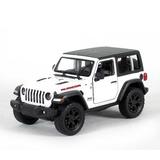 5 Die-cast: 2018 Jeep Wrangler Rubicon Hard Top (White) 1/34 Scale