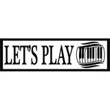 10in x 3in Lets Play Music Piano Bumper Magnet Magnetic Vehicle Sign