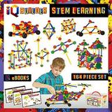 IQ BUILDER STEM Learning Toys Creative Construction Engineering Fun Educational Building Blocks Toy Set for Boys and Girls Ages - 5 6 7 8 9 and 10 Year Old Best Toy Gift for Kids