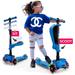 Hurtle Fitness HURFS56.5 - Scoot Kid 3-Wheel Kids Scooter - Child & Toddler Toy Scooter with Built-in LED Wheel Lights Fold-Out Comfort Seat (Ages 1+)