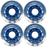 Blue Blank 72mm 78A Inline INDOOR Skate Wheels 4-Pack