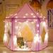 e-Joy Kids Indoor/Outdoor Play Fairy Princess Castle Tent Portable Fun Perfect Hexagon Large Playhouse toys for Girls/Children/toddlers Gift Room X-Large Pink 55 x 53 (DxH) 10 Pack
