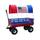 Millside Industries 20 in. x 38 in. Red Plastic Deck Wagon with 4 in. x 10 in. Tires