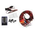 LED Flashing Head Light Lamp System Kit for Traxxas SCX10 TAMIYA 1/10 1/8 RC Car