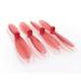 HobbyFlip Transparent Clear Red Propeller Blades Props Rotor Set 55mm Factory Compatible with Double Horse 9128