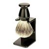 Edwin Jagger Best Badger Shaving Brush with Drip Stand, Imitation Ebony, Medium