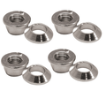 Universal Chrome Flange/Tapered Locking Lug Nut Set 10mm x 1.25mm Thread Pitch (4 Pack) for Yamaha BEAR TRACKER 1999-2004