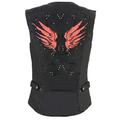 Milwaukee Leather SH1955 Ladies Black and Red Textile Vest with Wing Embroidery 2X-Large