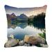 PHFZK Landscape Nature Scenery Pillow Case Mountain Lake in National Park Pillowcase Throw Pillow Cushion Cover Two Sides Size 20x20 inches