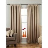 Brownish Gray Tab Top 90% Blackout Curtain / Drape / Panel - Piece