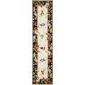 SAFAVIEH Chelsea Shelton Rooster Wool Runner Rug Ivory/Black 2 6 x 12