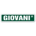 GIOVANI Street Sign Childrens Name Room Sign | Indoor/Outdoor | 18 Wide