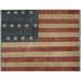 Hand-knotted Wool Red Casual Flag American Flag Rug