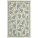 SAFAVIEH Martha Stewart Fern Frolic Floral Wool Area Rug Plumage Blue 9 x 12