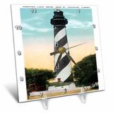 3dRose Anastasia Light house St. Augustine Florida Desk Clock 6 by 6-inch