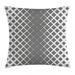 Abstract Throw Pillow Cushion Cover Vertical Square Shaped Geometric Pattern Minimalist Modern Style Trippy Design Decorative Square Accent Pillow Case 16 X 16 Inches Black White by Ambesonne